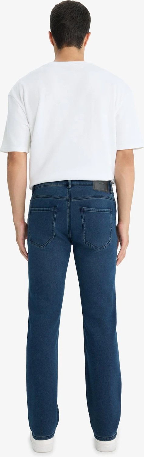 DeFacto Sıcak Tutan Sergio Regular Fit Normal Bel Boru Paça Pamuklu Sergio -Regular Fit Polarlı Sergio Jean Pantolon Y0369AZ25WN görsel 5