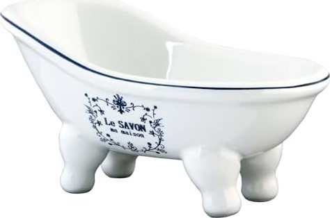 Prime Batubssw Aqua Eden Mini Seramik Terlik Küvet, 13,5 cm x 7,5 cm x 9,5 Cm, Beyaz görsel 2