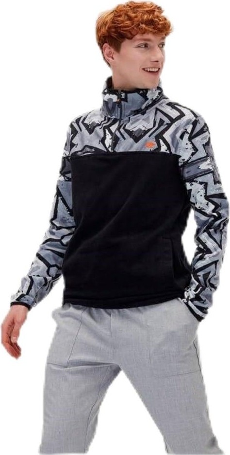 Die Grup Bad Bear Mirage Half Zip Erkek Siyah Sweatshirt, L, 210221007-NGT