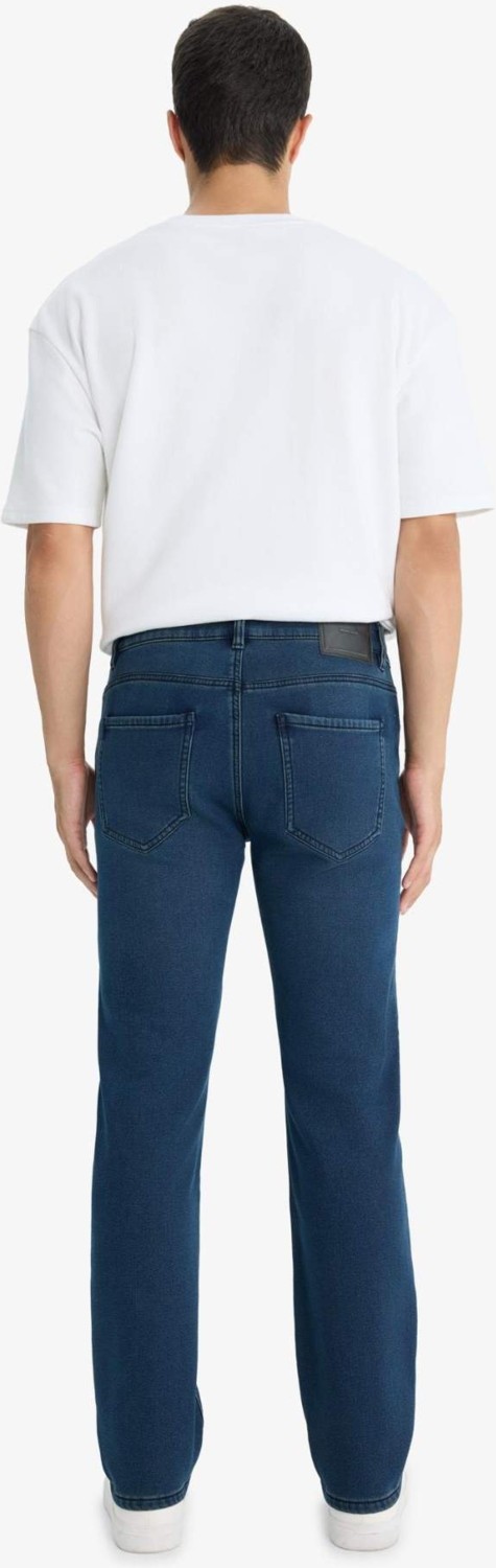 DeFacto Sıcak Tutan Sergio Regular Fit Normal Bel Boru Paça Pamuklu Sergio -Regular Fit Polarlı Sergio Jean Pantolon Y0369AZ25WN görsel 8