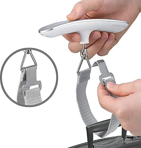 1001 Mallart® Dijital Bagaj Tartısı - 50KG/110LB Kapasiteli Elektronik Hassas Valiz Tartı Cihazı, Lc görsel 3