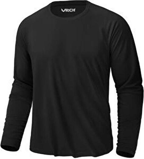 Rich Erkek Siyah-Beyaz-Lavicert 3'lü Paket Basic Uzun Kollu Tişört Sporcu Body T-Shirt görsel 2