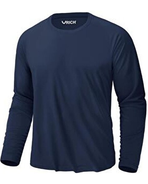Rich Erkek Siyah-Beyaz-Antrasit 3'lü Paket Basic Uzun Kollu Tişört Sporcu Body T-Shirt görsel 6