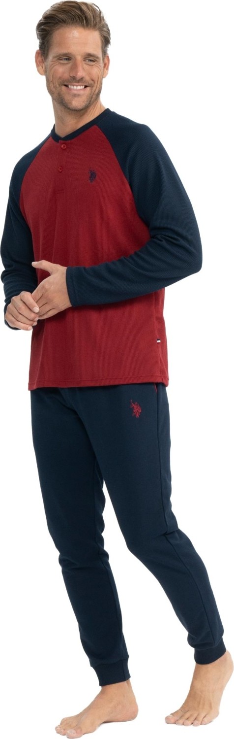 U.s. Polo Assn. Erkek Uzun Kollu Patlı Iki Iplik Eşofman Pijama Takımı S25838 görsel 5
