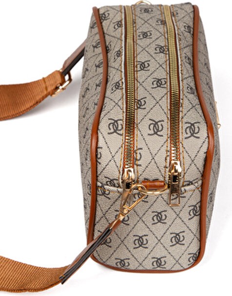 Adelina Bags Kadın Çapraz Askılı Desenli Suni Deri Çanta Seti 2 Adet Şık ve Ergonomik görsel 5