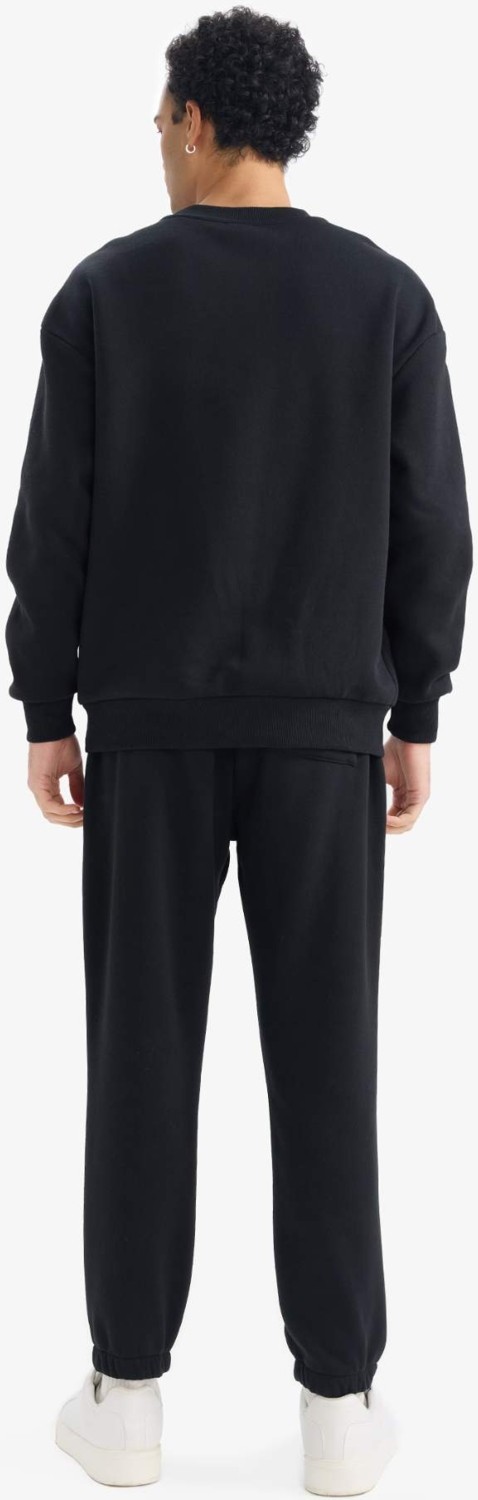 DeFacto Boxy Fit 2'li Takım Bisiklet Yaka Baskılı Sweatshirt Eşofman Altı F9623AX25AU görsel 6