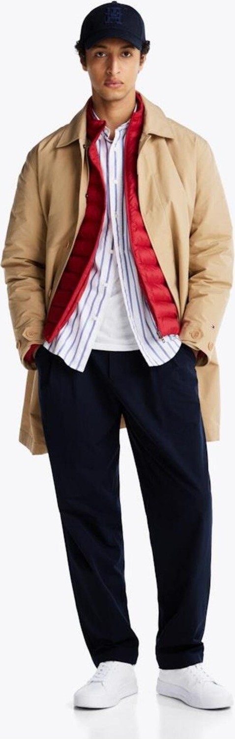 Tommy Hilfiger Erkekler İçin Tommy Hilfiger Th Court Lth Detaıl Ess Beyaz Düz Taban Ayakkabı Konforlu Kullanım görsel 6