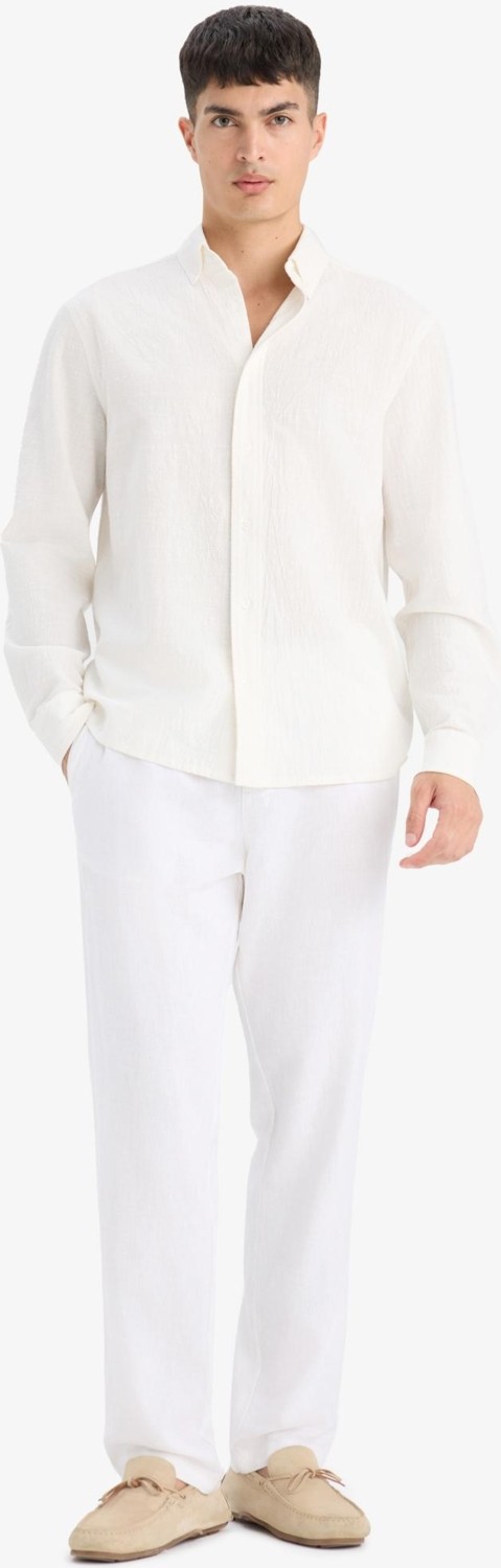 DeFacto Relax Fit Rahat Kesim Dar Paça Keten Karışımlı Yazlık Pantolon C1140AX25SM