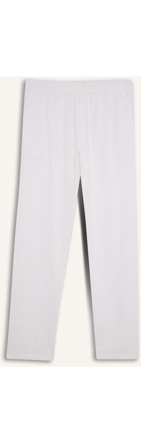 DeFacto Relax Fit Rahat Kesim Dar Paça Keten Karışımlı Yazlık Pantolon C1140AX25SM görsel 8