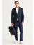 ALTINYILDIZ CLASSICS Erkek Siyah-lacivert Slim Fit Dar Kesim Mono Yaka Diagonal Desenli Blazer Ceket 5