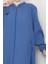 Arma Detaylı Büyük Beden Ferace İndigo HM2257 4