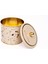 ER142-9G Terrazzo Cream Desenli Yuvarlak Metal Saklama Kabı 14 cm 3