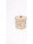 ER142-9G Terrazzo Cream Desenli Yuvarlak Metal Saklama Kabı 14 cm 2