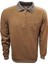 R01253 Erkek Basic Regular Fit Selanik Polo Yaka Sweatshirt - ST01253 - Taba - ST01253-TABA-XXL 1