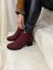 Çiğdem Gerçek Deri Bordo Süet Fermuarlı Topuklu Kadın Bot (B12) - Bordo - 39 - ST01441-BORDO-39 1