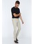 Digital Jeans Dar Kesim Erkek Likralı Krem Kot Pantolon 4