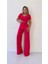 Kaşkorse Fit Gösteren Döküm Pantolon Fuşya 1