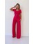 Kaşkorse Fit Gösteren Döküm Pantolon Fuşya 3