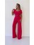 Kaşkorse Fit Gösteren Döküm Pantolon Fuşya 4