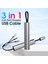 Metal 3in1 Hızlı Şarj USB Kablosu iPhone Samsung Huawei Için Gizli Çok Geri Çekilebilir Mikro USB C Şarj Aleti Kablosu Yaratıcı Hediyeler (Yurt Dışından) 1