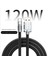 120W 6A Süper Hızlı Şarj C Tipi Naylon Kablo Hızlı Şarj Hızlı Şarj Kablosu, Gösterge Işığı ile Ip 14 Plus 13 Pro Max Için USB Kablosu (Yurt Dışından) 1