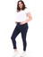 Kadın Yüksek Bel Skinny Fit Jeans Büyük Beden Kot Pantolon Parlament Mavi C597 2