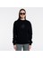 Dom Kadın Siyah Bisiklet Yaka Ekstra Oversize Sweatshirt - 3 Iplik 2