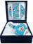 Lotus Motifli Iznik Çini Vazo Tabak Set 4