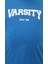 Erkek Büyük Beden Sıfır Yaka Tişört Varsity 23184 Saks 4