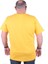 Erkek Büyük Beden Sıfır Yaka Tişört Dop 23176 Sarı 3