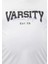 Erkek Büyük Beden Sıfır Yaka Tişört Varsity 23184 Beyaz 4