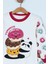 Donut Panda Basklılı Pamuk Kumaş Çocuk Pijama Takım - ENEN0001104 - Kırmızı - 5-6 Yaş 3