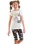 Uzayda Unicorn Kız Çocuk T-Shirt Tayt Takım 1