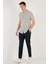 Çizgili Pamuk Karışımlı Kısa Kollu Apaş Yaka Regular Fit Gömlek Erkek Gömlek CF24S117664 3
