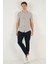 Çizgili Pamuk Karışımlı Kısa Kollu Apaş Yaka Regular Fit Gömlek Erkek Gömlek CF24S117664 4