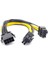 8pın 1 In 2 Cpu Kablosu 8pin To 2X8PIN Pcie Çift 8pin Pcıe 8pin-2x(6+2pin) Grafik Ekran Kartı Güç Kablosu Uzatma Kablosu (Yurt Dışından) 4