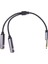 6.35MM Stereo Fiş Erkek Çift 6.35MM Jack Dişi Y Splitter Ses Kablosu Ses Adaptörü Masaüstü Bilgisayar Dizüstü Bilgisayar Adaptör Kablosu (Yurt Dışından) 1