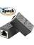 2 Paket RJ45 Konnektör Çoğaltıcı Ethernet Kablosu Lan Inline CAT7/CAT6/CAT5E Ethernet Uzatma Kablosu Adaptörü Dişi Çoğaltıcı Siyah (Yurt Dışından) 1
