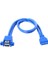 Çift Çift USB 3.0 A Dişi 2 Bağlantı Noktası USB 3.0 20PIN 20 Pin Dişi Anakart Montaj Ikizler Kablo Adaptörü Vida Deliği ile 50 cm (Yurt Dışından) 3