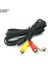 2.5mm Mini Stereo Aux Erkek 3rca Erkek Fiş Konnektör Adaptörü Ses Av Video Kablo Kordonu 1.5 M/5ft (Yurt Dışından) 3