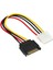 Yeni Sıcak 15 Pin Sata Erkek Molex Ide 4 Pin Dişi Adaptör Uzatma Güç Kablosu (Yurt Dışından) 1