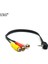 Yüksek Hızlı 90 Derece 3.5 mm Erkek Jack 3 Rca Dişi Fiş Adaptörü Ses Dönüştürücü Video Av Kablo Tel Kablosu 25 cm (Yurt Dışından) 2