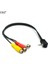Yüksek Hızlı 90 Derece 3.5 mm Erkek Jack 3 Rca Dişi Fiş Adaptörü Ses Dönüştürücü Video Av Kablo Tel Kablosu 25 cm (Yurt Dışından) 5