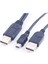 Usb2.0 USB 2.0 Çift A Tipi 2A Erkek - Mini 5 Pin Erkek Y Kablosu 0.7m 70CM 2ft 2.5 Için (Yurt Dışından) 2
