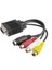 Vga'dan S Terminaline Adaptör Kablosu Vga'dan Av'ye Vga'dan S-Vıdeo Terminaline Dönüştürme Kablosu Lotus Kafası 3rca (Yurt Dışından) 3