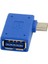 USB 3.1 Tip C 90 Derece Sağ Açılı Usb-C Tip-C Erkek USB 3.0 A Dişi Otg Adaptör Konnektör Dönüştürücü Dizüstü Bilgisayar Için (Yurt Dışından) 1