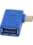 USB 3.1 Tip C 90 Derece Sağ Açılı Usb-C Tip-C Erkek USB 3.0 A Dişi Otg Adaptör Konnektör Dönüştürücü Dizüstü Bilgisayar Için (Yurt Dışından) 3