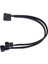Güç Kablosu 27CM 12V 4pin 2-Port 3pin/4pin Soğutucu Soğutma Fanı Splitter Güç Kablosu Besleme Fişi Pc Fan Için (Yurt Dışından) 5