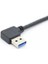 30 cm USB 3.0 Tip A Erkek 90 Derece Sol Açılı - USB 3.0 A Tipi Sağ Açılı Uzatma Kablosu (Yurt Dışından) 5