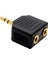 Gelişmiş 2019 Yeni Adaptör 3.5mm Stereo Jak Kulaklık Splitter Adaptörü 1 Fiş 2 Soket Yüksek Kaliteli Siyah Adaptör Mini L0314 (Yurt Dışından) 2